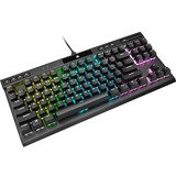 Corsair K70 RGB TKL CHAMPION SERIES clavier gaming mécanique Noir, Layout BE (AZERTY), Corsair OPX, 80 % (TKL), LED RGB, TKL, PBT double-shot
