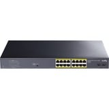 Cudy Cudy 16-GbE PoE+ Switch with 2 Uplink SFP Noir, 16x ports PoE+ (1000 Mbps), 2x Uplink SFP, 36 Gbps