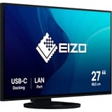 EIZO EV2795-BK 27" Moniteur  Noir, HDMI, DisplayPort, 3x USB-A 3.2 (5 Gbit/s), USB-B, 2x USB-C 3.2 (5 Gbit/s), RJ-45
