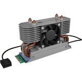 ICY BOX IB-M2HSF-702 Bloc radiateur, Dissipateur thermique Argent, Bloc radiateur, Argent, 75 mm, 24 mm, 52 mm, 9,3 cm
