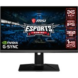 MSI Oculux NXG253R 24.5" Gaming Moniteur Noir, 2x HDMI, 1x DisplayPort, 3x USB-A 3.2 (5 Gbit/s), 1x USB-B 3.0, 360 Hz