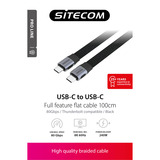 Sitecom SiCo USBC to USBC Cable blk, Câble Noir