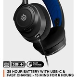 SteelSeries Arctis Nova 7P, Casque gaming Noir/Bleu, 2,4 GHz, Bluetooth, PC, Mac, PlayStation, Switch, Meta Quest 2, Smartphone