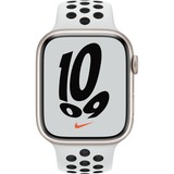 Apple Watch Series 7 Nike, Smartwatch Argent/Blanc, 45 mm, Aluminium, Wifi