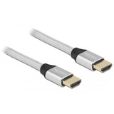 DeLOCK HDMI à très haut débit, Câble Argent, 3 mètres, 8K 60Hz, 48 Gbps
