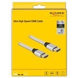 DeLOCK HDMI à très haut débit, Câble Argent, 3 mètres, 8K 60Hz, 48 Gbps