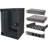 Digitus 25,4 cm (10") Ensemble 2 B 9HE, Armoire informatique Noir