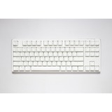 Ducky One 3 Classic Pure White TKL, clavier Blanc, Layout États-Unis, Cherry MX Red, LED RGB, Double-shot PBT, Hot-swappable, QUACK Mechanics, 80%