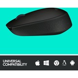 Logitech B170, Souris Noir, Sans fil