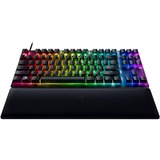 Razer Huntsman V2 TKL RGB clavier gaming mécanique Noir, Layout FR (AZERTY), Razer Clicky Optical (Purple), 80% (TKL), Double-shot PBT