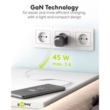 goobay 45W GaN USB-C PD Multiport Quick Charger Nano , Chargeur Noir