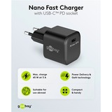 goobay 45W GaN USB-C PD Multiport Quick Charger Nano , Chargeur Noir