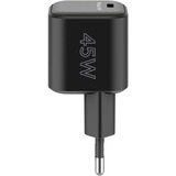 goobay Chargeur rapide USB-C PD GaN Nano (45 W) Noir, 1x USB-C, Power Delivery 3.0