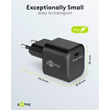 goobay Chargeur rapide USB-C PD GaN Nano (45 W) Noir, 1x USB-C, Power Delivery 3.0