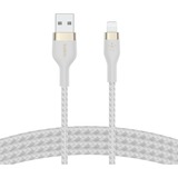 Belkin BOOSTCHARGE PRO Flex câble USB-A avec connecteur Lightning Blanc, 2 m