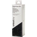 Cricut Joy Smart Iron-On - Glitter Black, Matériau d'impression Noir, 48 cm