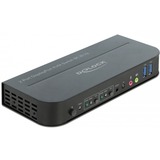 DeLOCK 11482 commutateur écran, clavier et souris Noir, Switch KVM 7680 x 4320 pixels, 8K Ultra HD, Noir