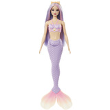 Mattel Barbie - Poupée sirène avec cheveux lilas et queue violette Lavande