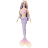 Mattel Barbie - Poupée sirène avec cheveux lilas et queue violette Lavande