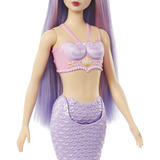Mattel Barbie - Poupée sirène avec cheveux lilas et queue violette Lavande