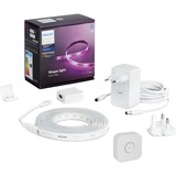 Philips HUE White and Color Ambiance LightStrip Plus Paquet de base V4 + Bridge, Bande LED 2 m, 2000K - 6500K, Dimmable