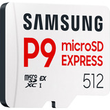 Samsung P9 Express 512 Go microSDXC Express, Carte mémoire Blanc, UHS-I U3, V30