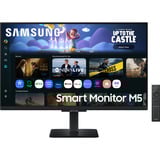 Samsung Smart Monitor M5 M50F 27"  Noir, 2x HDMI, USB-A, Wi-Fi 5, BT