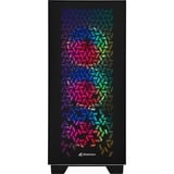 Sharkoon ELITE SHARK CA300H boîtier big tower Noir | 2x USB-A | 1x USB-C | RGB | Window