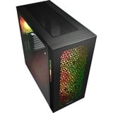 Sharkoon ELITE SHARK CA300H boîtier big tower Noir | 2x USB-A | 1x USB-C | RGB | Window