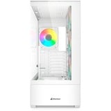 Sharkoon  boîtier midi tower Blanc | 2x USB-A | 1x USB-C | RGB | Window