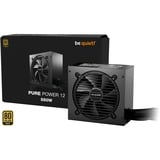be quiet! Pure Power 12 | Alimentation ATX 3.1, 80 Plus Gold alimentation  550 watt Noir, 2x PCIe, 80 Plus Gold, 550 W, 100 - 240 V, 600 W, 50/60 Hz, 10 A, 5 A