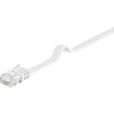 goobay Câble de raccordement RJ-45 U/UTP avec Cat.6 Blanc, 1,5 mètre, câble plat