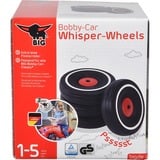 BIG Bobby Car - Voiture de marche Whisper Wheels, Ensemble de roues Noir, 4 pièces