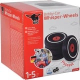 BIG Bobby Car - Voiture de marche Whisper Wheels, Ensemble de roues Noir, 4 pièces