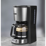 Bestron Cafetière ACM800STE, Machine à café à filtre Acier inoxydable brossé/Noir