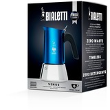 Bialetti Venus, Machine à expresso Bleu/Argent, 6 tasses