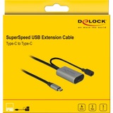 DeLOCK USB-C 3.2 Gen 1 actif, Câble d'extension Noir, 5 mètres