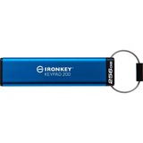 Kingston IronKey Keypad 200 256 Go, Clé USB Bleu, USB-A 3.2 Gen 1