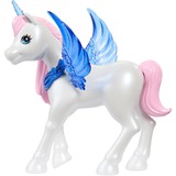 Mattel Barbie - Poupée licorne avec cheveux bleus, robe rose et licorne 