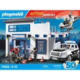 PLAYMOBIL Action Heroes - Poste de police avec véhicules, Jouets de construction 71602