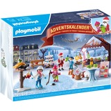 PLAYMOBIL Calendrier de l'Avent - Une visite au marché de Noël, Jouets de construction 71472