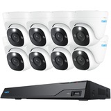 Reolink NVS16-12MD8, slimme 12 MP PoE, Caméra de surveillance Blanc/Noir, 8 pièces, 12 MP, PoE, 4 To