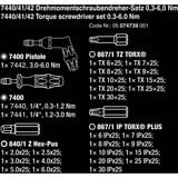 Wera 7440/41/42 Jeu de tournevis dynamométriques Kraftform 0,3-6,0Nm Noir/Vert, 27 pièces, avec mandrin sans clé Rapidaptor
