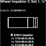 Wera Impacteur de roue C Set 1, Clés mixtes à cliquet En 3 parties, avec protection du bord