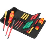 Wera Kraftform Kompakt VDE 17 Universal 1 Tool Finder, Tournevis Rouge/Jaune, 17 pièces