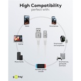goobay Supersoft USB-C > USB-A 2.0, Câble Blanc, 3 mètres