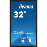 iiyama ProLite TF3239AS-B1AG, Affichage public Noir, Tactile, HDMI, DisplayPort, LAN, Audio, USB, Android 