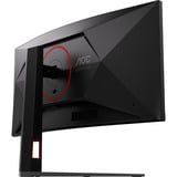 AOC CU34G4CA 34" Moniteur UltraWide gaming incurvé  Noir, 2x HDMI, 1x DisplayPort, USB, Audio, 180 Hz