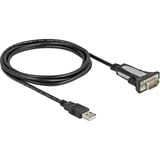 DeLOCK Adaptateur serie USB-A 2.0 > 1x RS-232 DB9, Câble Noir, 3 mètres