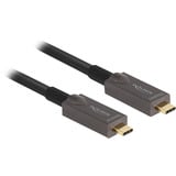 DeLOCK Câble USB-C optique actif 4K vidéo + données + PD Noir
